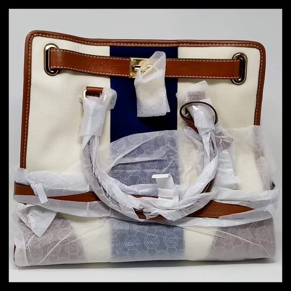 NWT! MIchael Kors Hamilton Canvas Large N/S Tote - Picture 4 of 9